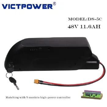 

48V 11.6Ah 13S4P Lithium ion Battery Pack for electric bicycle with case DS-5C 5pcs/lot