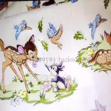140 см ширина Олень Бэмби и друзья хлопчатобумажная ткань для маленьких девочек Одежда Швейные постельные принадлежности набор домашний текстиль лоскутное DIY-BK452