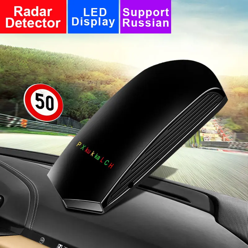

Yashianda Universal V3 Vehicle Auto Car Radar Detector LED Display Laser Anti Radar Speed Detector Support Russian English
