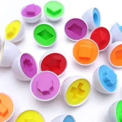 6 шт./лот парные витой яйцо определить цвет вставить разведки строительные блоки детские развивающие игрушки