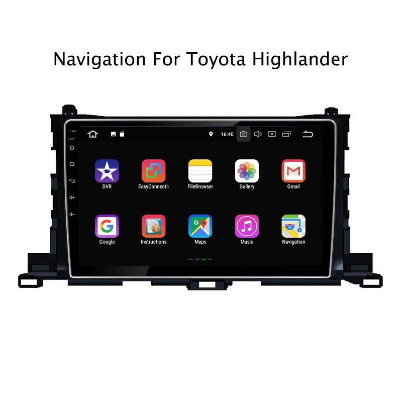 Sale 10.1Inch PX30 Android 9.0 Car DVD Multimedia Player For Toyota Highlander 2015-2018 GPS Navigation Radio Stereo Audio 5