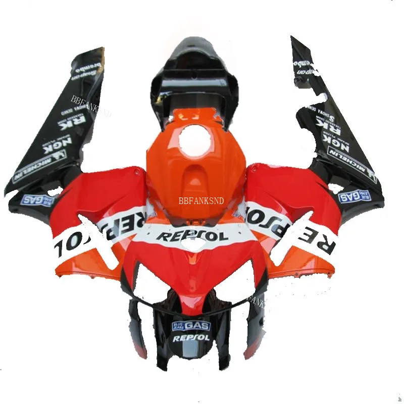 

custom paint Injection Molding for HONDA 2005 2006 CBR 600RR CBR600RR fairings kit 05 06 orange repsol fairing set