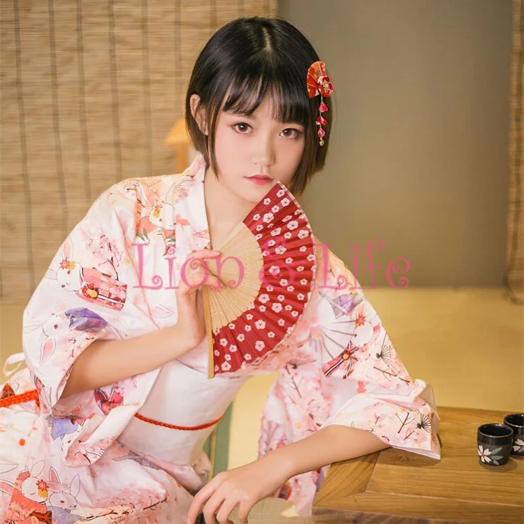 Japanese Kimono Yukata Flower Fan Rattan Headwear Hair Clip
