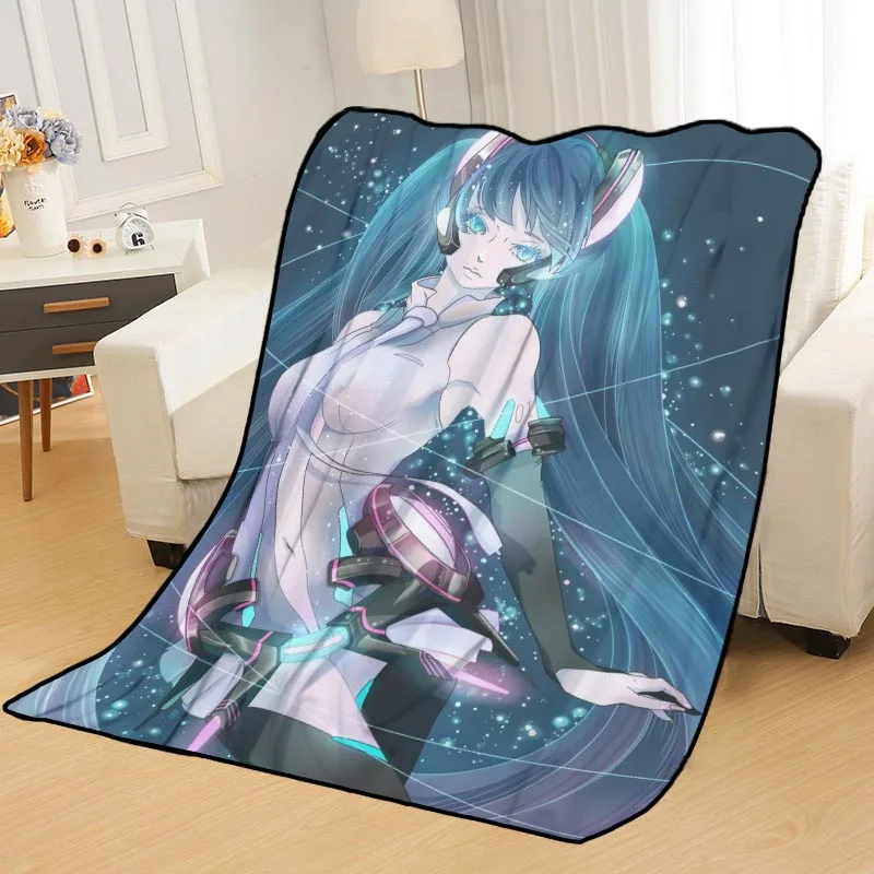 Новое поступление Hatsune Miku одеяло s печать мягкий сон одеяло на дом/диван/офис портативный дорожный Чехол одеяло - Цвет: Blanket 14