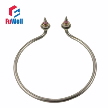 

304 Stainless Steel Racket Shaped Elbow Water Heating Element 220V 2KW 220mm Circle Diameter Electric Tube Heater