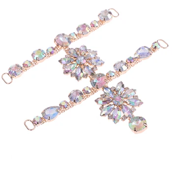 

1Pc Fashion Style Acrylic Chain Shoe Buckle Women Rhinestone Crystal Shoes Clip Buckle Sandals Charm Accessories