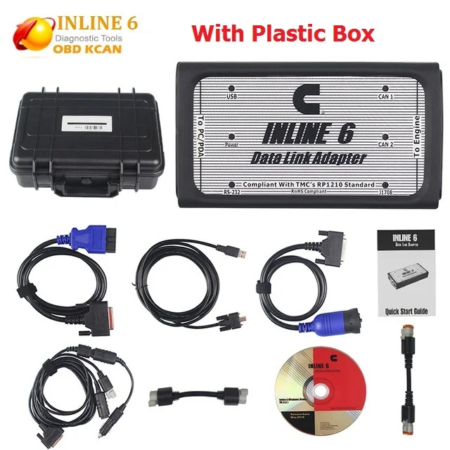 Cena INLINE 6 Adapter łącza danych Heavy Duty narzędzie diagnostyczne skaner pełny 8 kabel ciężarówka interfejs diagnostyczny inline6 inline 5