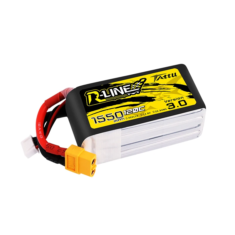 Татту R-Line Версия 3,0 V3 4S 6S 1300/1550/1800/2000 мА/ч, 120C 14,8 V Lipo Батарея с XT60 разъем для небольшой гоночный Дрон с видом от первого лица Квадрокоптер