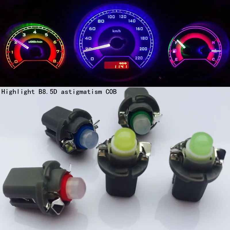 

10Pcs T5 B8.5D B8.5 SMD LED Car Light Automobiles Light-emitting Diode Instrument Dashboard Light Bulbs Auto Interior Small Lamp