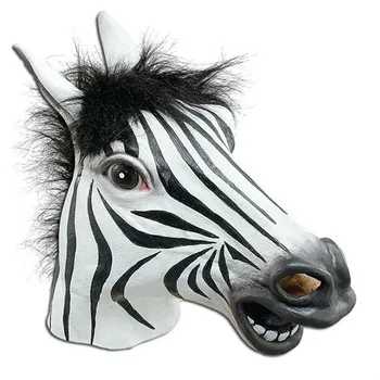 

Realistic Zebra Head Full Head Latex Costume animal mask