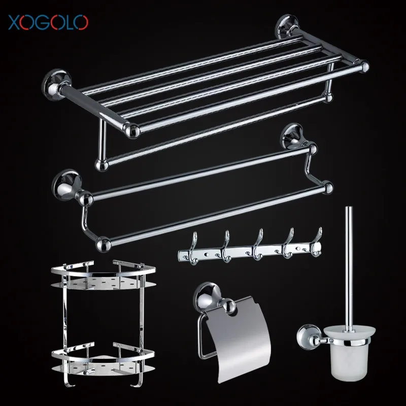Xogolo Stainless Steel Chrome Wall Mounted Bath Hardware Sets Paper