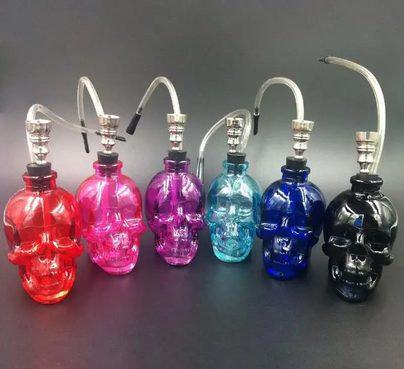 Top fashion punk ghost head skull style shisha hookah glass hookah