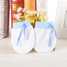 3 пар/лот, защитные перчатки, милые Мультяшные детские перчатки, детские варежки для мальчиков и девочек с защитой от царапин, мягкие варежки на веревке для новорожденных, подарок