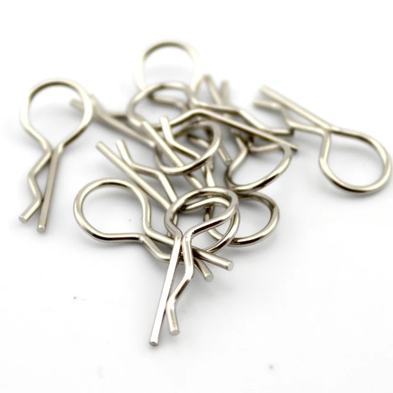 Dropshipping 8pcs Body Clips Pins Stainless Steel For 1/8 1/7 1/5 RC Car Shel body KM ROVAN HSP Truck Buggy Baja Monster truck