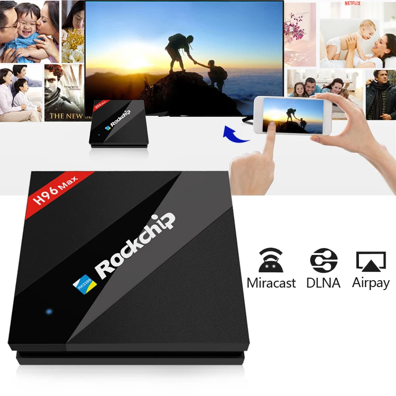 H96 max Android 7.1 Smart TV BOX RK3399 4 gb RAM 32 gb ROM 5g WiFi Super 4 k Intelligent set TOP BOX Media Player Android TV Box