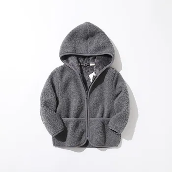 

Baby Boy Plush Velvet Jacket Coats Kids Hoody Outerwear 2019 Spring Girl Clothes Casual Hooded Fleece Topcoat For Girl Promotion