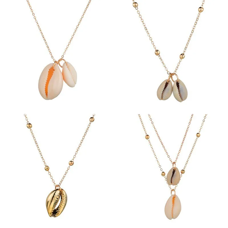 

Fashion Vintage Fashion Gold Color Conch Shell Necklace For Women Conch Shape Pendant Simple Seashell Ocean Beach Boho Jewelry