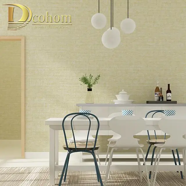 Grasscloth Effect Plain Textured Room Wallpaper Roll Modern Simple