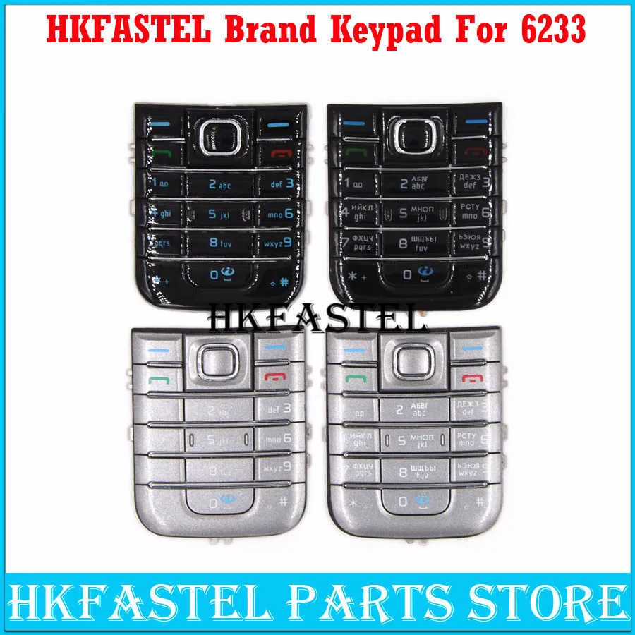 

HKFASTEL New Cell phone Keyboard For Nokia 6233 Mobile Phone Housing English / Russian Keypad Cover Case