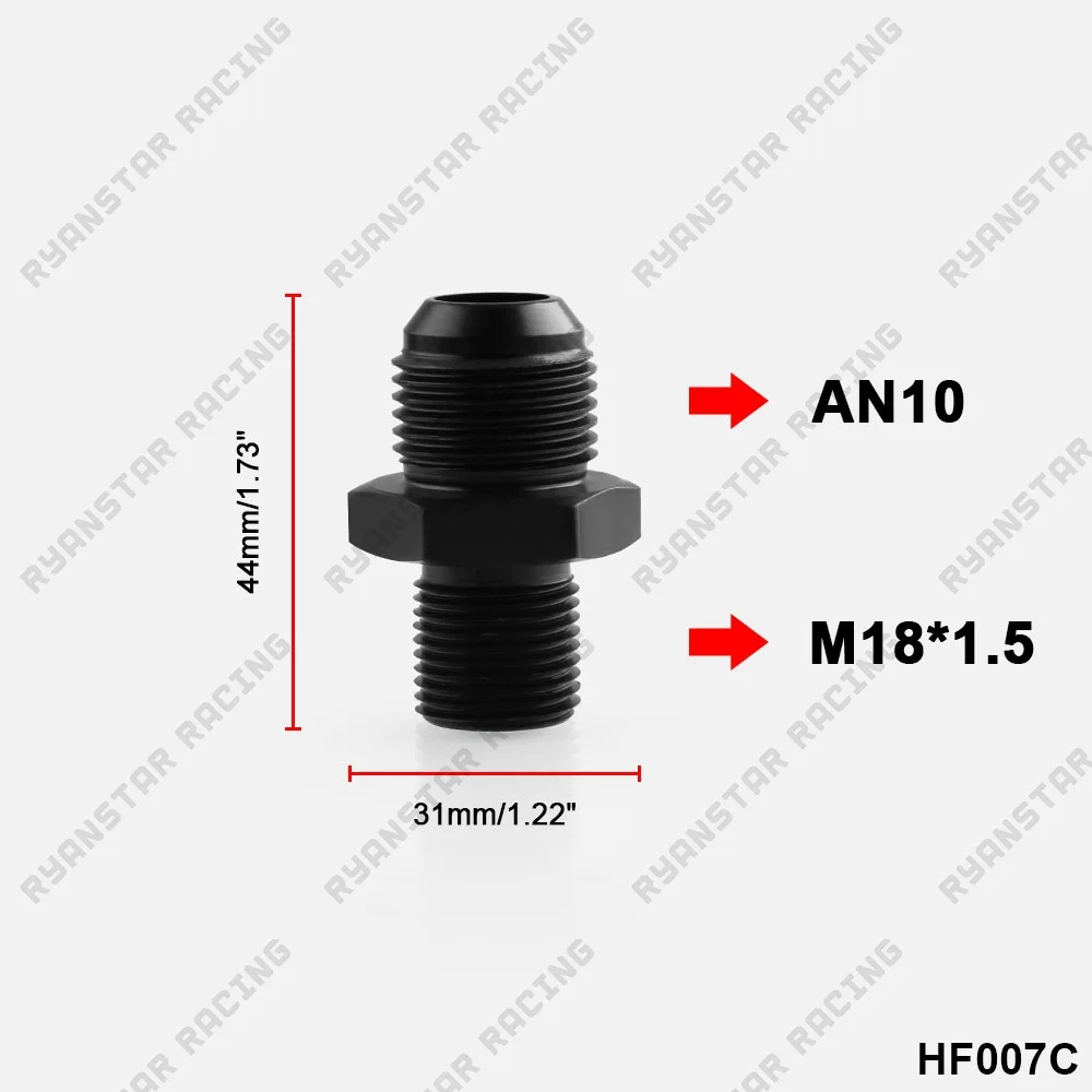 Фитинг AN4 6 8 10 12 до M10 20 * 1 5 мужской прямой Соединительный переходник для шланга