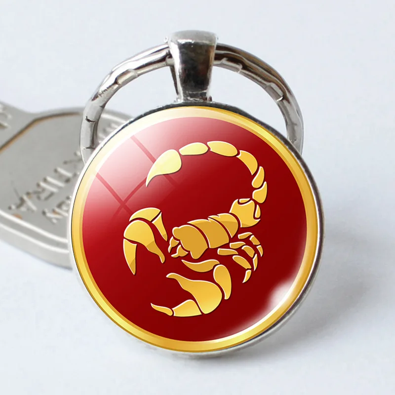 Zodiac Signs Sign Scorpio Scorpion Logo Metal Ring Key Chain Keychain