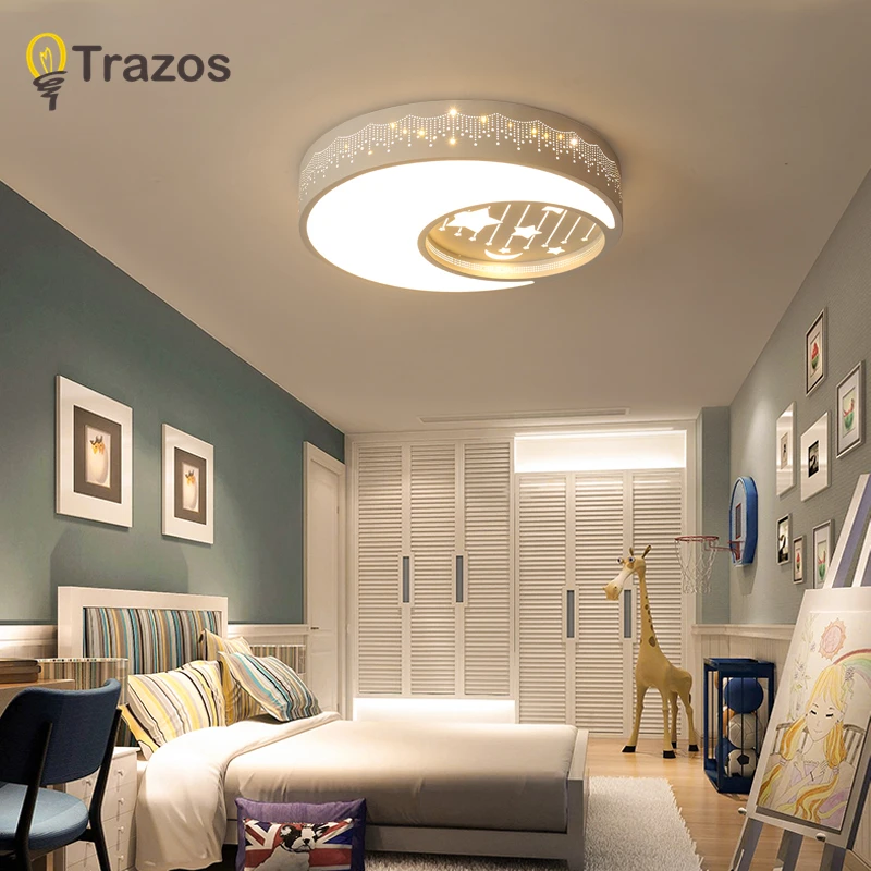 

TRAZOS Black Round Ceiling Lights for Living room Bedroom Kids children bedroom Ceiling lamp Surface mounted Lighting fixtures