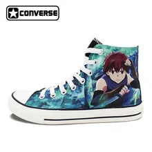 Women Men Converse All Star Anime Hai to Gensou no Grimgar Design Hand Painted Shoes High Top Woman Man Sneakers Cosplay Gifts