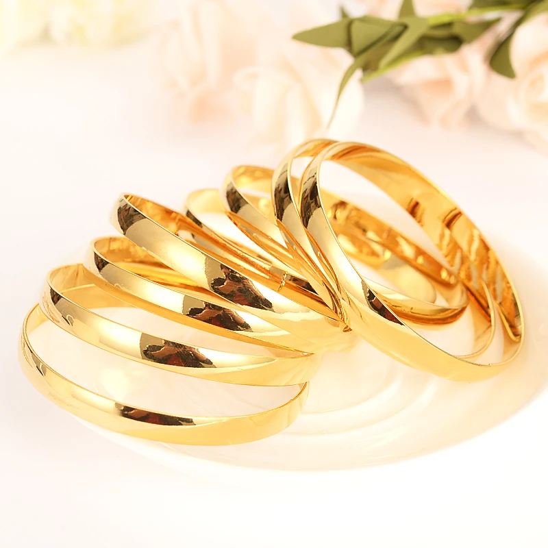 

4pcs Gold Dubai india Africa Bangle for Women men girl Bracelet Jewelry Accessories party Gifts bangle bracelet wedding bridal