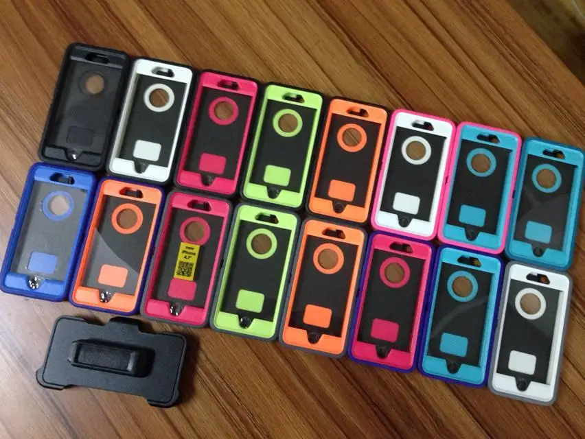 Free DHL Shipping Robot Case for iPhone6 With Retail Packaging&ampBelt Clip Camo case 4.7inch 50pcs/lot |