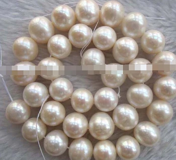 

Jewelry 00854 freshwater pearl white near round 12-14mm A grade 15.5" loose beads