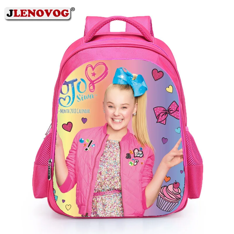 

Kids Jojo Siwa Backpack Pink Girls School Bag Super Star Schoolbag personalized Book Bags Print mochila Big Capacity Black Bolsa