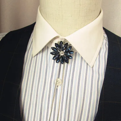 

Fashion Metal Gemstone Bow Tie Metal Chains Men's Dress Party Hosting Polo Personality Wedding Collar