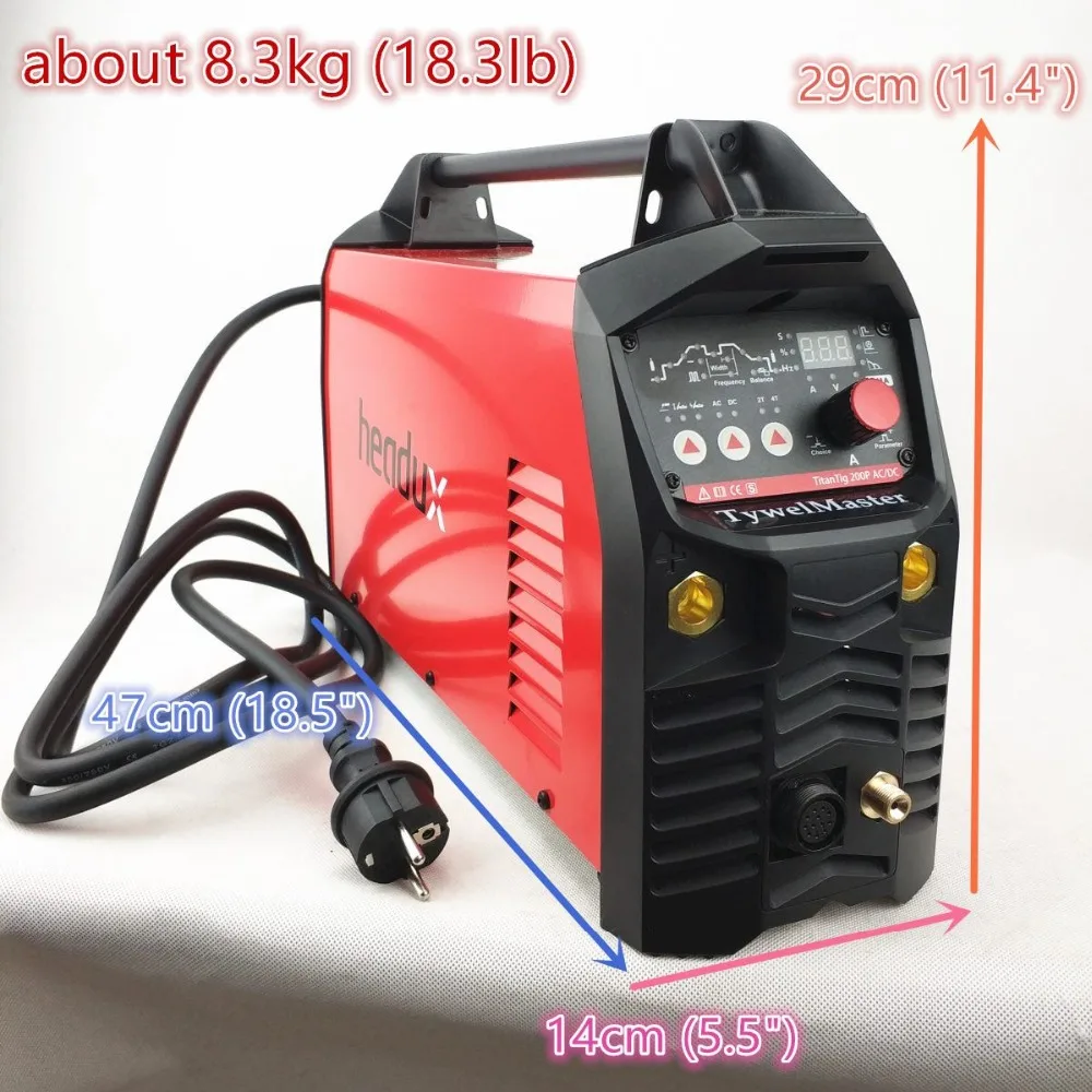 Aluminium Welder ACDC TIG Welding Machine 200A Digital Pulse TIG/MMA CE Approved Professional AC/DC Pulse TIG Welding Machine