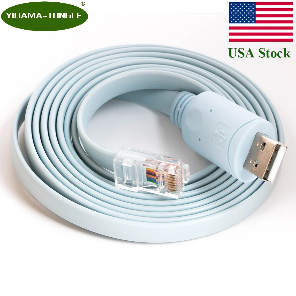 1.8m Ftdi Usb To Rj45 Console Cable For Huawei Cisco Router Switch