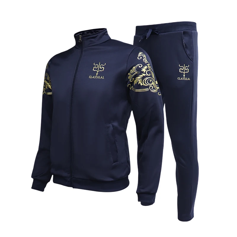 

Autumn Sweatshirt Set Man Clothing 2019 Two Piece Sets Men Long Sleeve Zipper Jacket SweatPants TrackSuit Male Brand Clothing