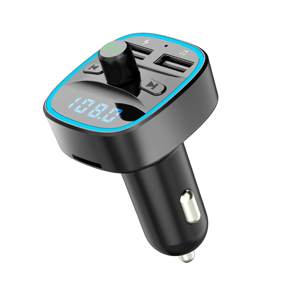 CDEN Car MP3 Bluetooth5.0 FM Transmitter Car Charger U disk lossless music playback Bluetooth hands-free calling Voltage display