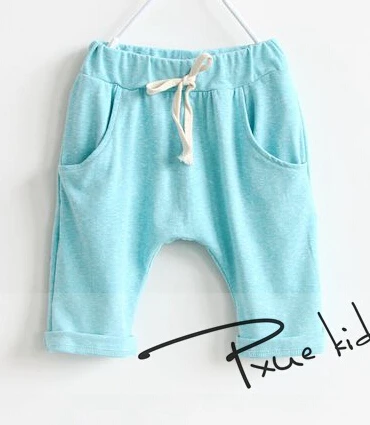 2015 sommer stil neue baumwolle Gute qualität kinder hosen jungen/mädchen 2-7 jahre kinder Kalb-länge hosen baby heißer hosen harem Hosen