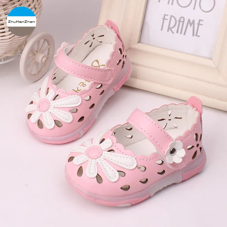 2018 0 to 2 years old baby girls light sandals flower kids shoes infant size 2 shoe