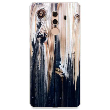 Cases para Huawei Grão de Madeira Macia para Huawei Case Tampa Traseira Companheiro 10 Bla-al00 10pro Shell Mate10pro Mate10 2 Pcs Pro 9 Casos Para Huawei Mate10 2 pcs grão