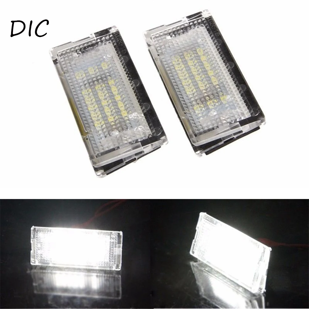 

DIC 2Pcs/set 18 LED LD-135XC E4 License Number Plate Lights Lamp Daylight for BMW E-series E60/E60N/E61/E61 Canbus Error Free