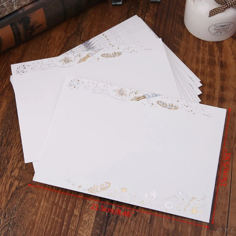 10 шт креативные бронзовые перьевые конверты для свадебных пригласительных открыток подарки канцелярские письма