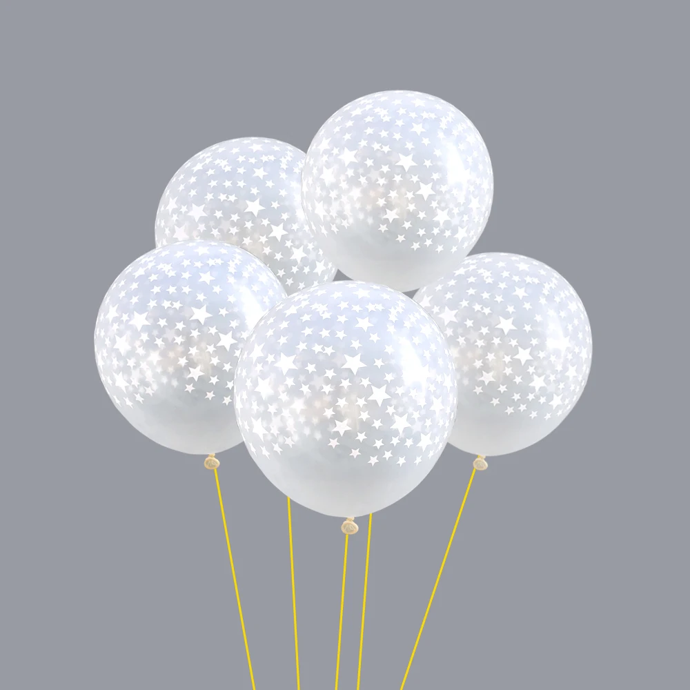 HUADODO 10 дюймов 10 шт прозрачные романтические шары со звездами надувные Прозрачные Шары для украшения дня рождения, свадьбы