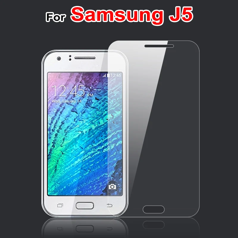 100pcs/lot Tempered glass For Samsung Galaxy J5 2.5D 0.33mm Toughened Glass Screen Protector film +retail package Free DHL | Мобильные