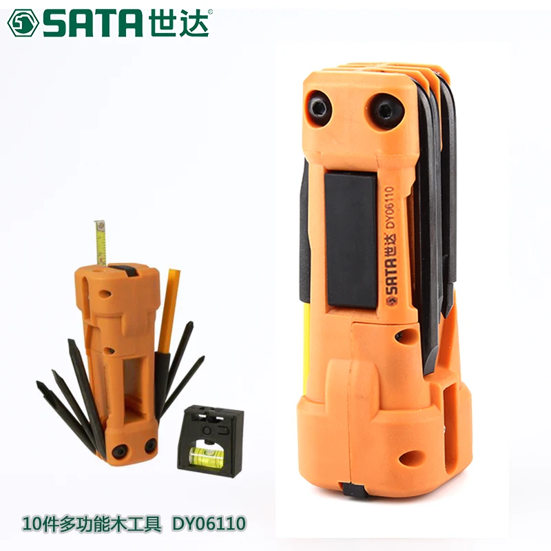 

SATA Hardware Tools Multifunctional Wood Phillips Screwdriver, Home Set Horizontal Tape Measure DY06110