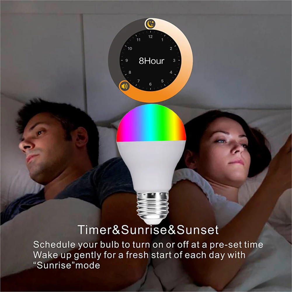 w spotlight bulbo wi-fi controle iluminação do