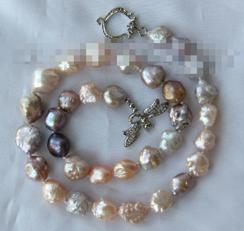 

FREE SHIPPING>>>@@ > 0623 baroque multicolor freshwater cultured pearl necklace