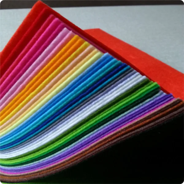 

High Quality 40pcs/Lot 20x30cm Felt Fabric 1mm Thickness DIY Felts Cloth Home Decor Bundle For Sewing Dolls Crafts VE