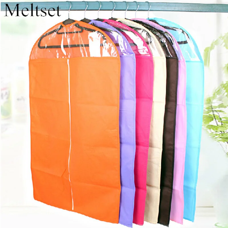 Garment Suit Coat Clothes Dust Cover Bag With Zipper Coat Storage Bag