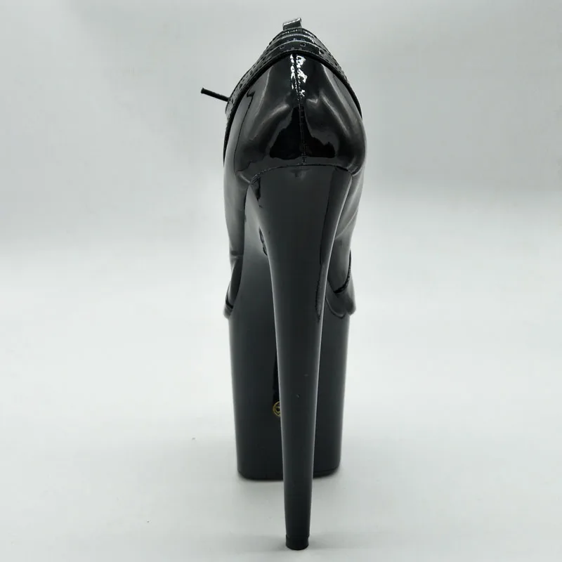 LAIJIANJINXIA/Новые модные черные женские туфли-лодочки на очень высоком каблуке 8 дюймов Обувь На Шнуровке Женская Клубная обувь на толстой платформе женские туфли-лодочки
