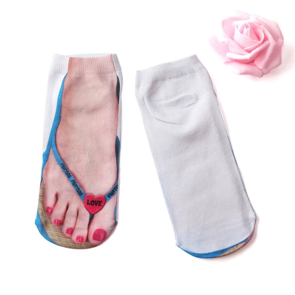 HIRIGIN/забавные Вьетнамки унисекс с 3D принтом; пляжные тапочки; короткие носки-башмачки